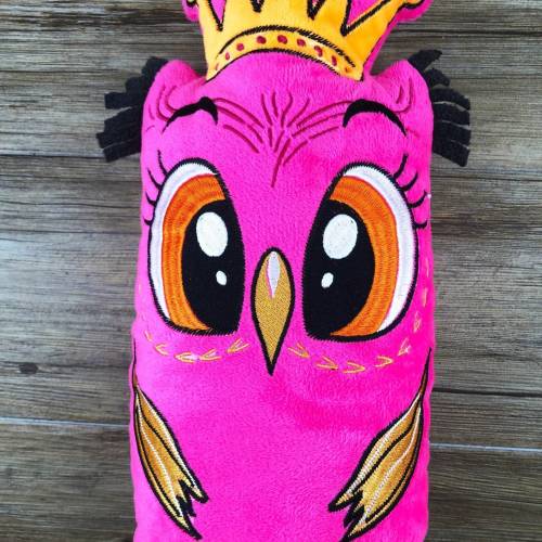 Stickdatei ITH Eule Prinzessin für Rahmen 13×18 cm, Maschinenstickerei, ITH Stickmuster mit Tiermotiv