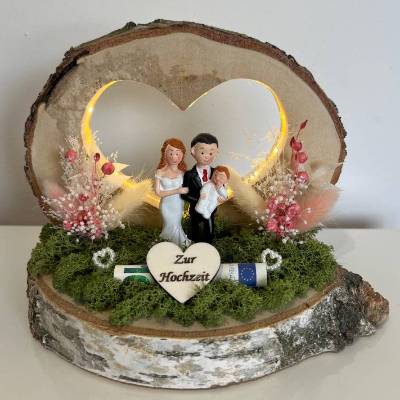 Hochzeitsgeschenk Geldgeschenk Trockenblumen