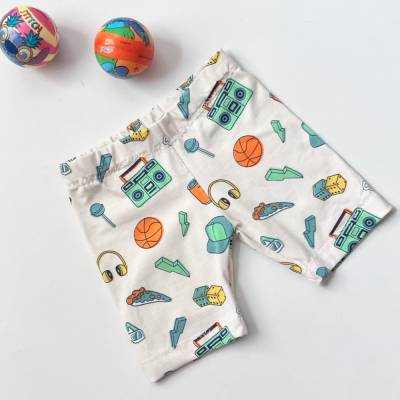 COOL Radlerhose kurz aus Baumwolljersey zimtblüte – Legging ab Gr. 80 für Jungen & Mädchen
