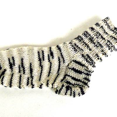 Kinderkuschelsocken Gr.26/27 4 Jahre Wintersocken handgestrickte Socken warme Kindersocken schwarzweiß