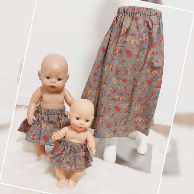 Partnerlook Mädchenrock /Puppenrock "Herbst" 