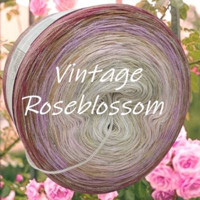 (GP €85/KG)  *Vintage Roseblossom * Farbverlaufsgarn / Bobbel / Wolle  Glitzer