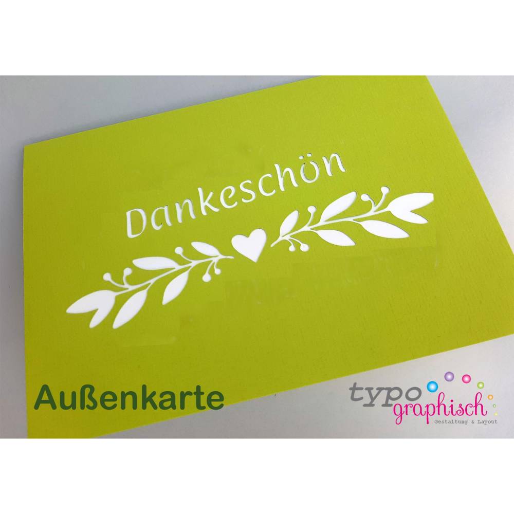Plotterdatei Pop-up Karte "Danke" – Mehrsprachiges Bundle für Cricut