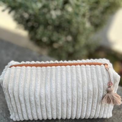 Kosmetiktasche "Fiby Soft" aus Samt-Cord richtig edel und kuschelig weich FibyS101