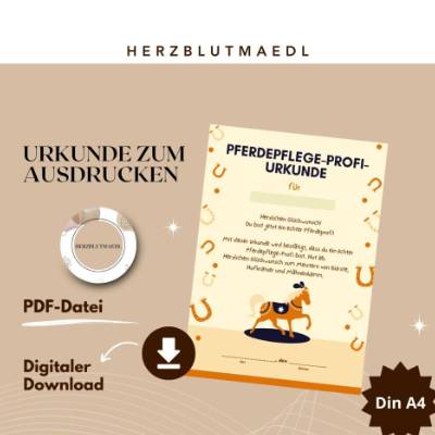 Reiterhof Kindergeburtstag Mitgebsel | Hochwertige A4 PDF Mitgebsel für Pferdefans, Reiterhof Party, Kinderfeste & Danke