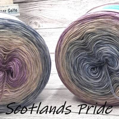 (GP €75,47/KG)  4 fädig  ** Scottlands Pride   ** Farbverlaufsgarn / Bobbel / Wolle