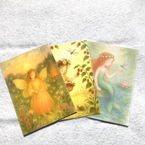 Postkartenset Sommer, Monatskarten Juni, Juli, August, Postkarten für den Jahrszeitentisch, Geburtstagskarten Sommer, Jo