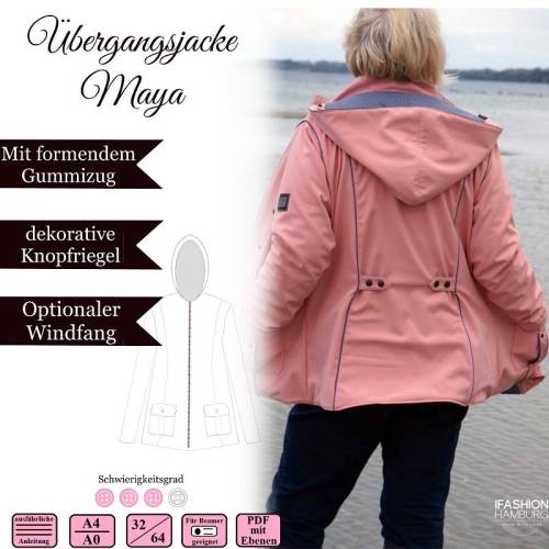 Übergangsjacke Maya- Gr 32-64 - EBook und Nähanleitung