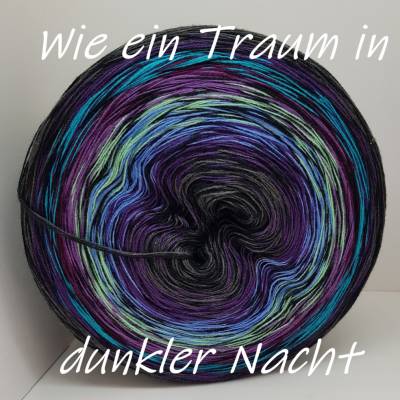 (GP €80KG) 3 fädig **Wie ein Traum in dunkler Nacht  ** Farbverlaufsgarn / Bobbel / Wolle  Kunterbunt