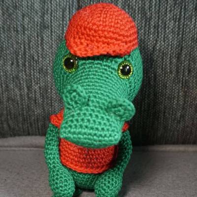 Amigurumi Krokodil Croco   Häkeltier, Kuscheltier, 100% Baumwolle