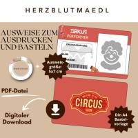 Zirkus-Ausweise DIY – Das perfekte Mitgebsel für unvergessliche Zirkus-Events, Kindergeburtstage und mehr