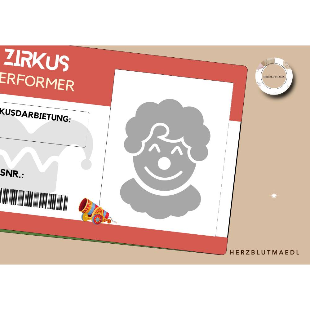 Zirkus-Ausweise DIY – Das perfekte Mitgebsel für unvergessliche Zirkus-Events, Kindergeburtstage und mehr Bild 4