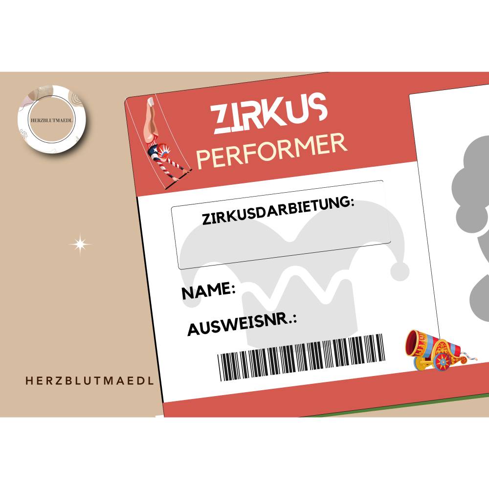 Zirkus-Ausweise DIY – Das perfekte Mitgebsel für unvergessliche Zirkus-Events, Kindergeburtstage und mehr Bild 5