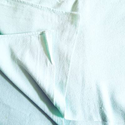 Vintage Bettlaken türkis Biber Baumwolle 80er – Hochwertige Aussteuerbettwäsche