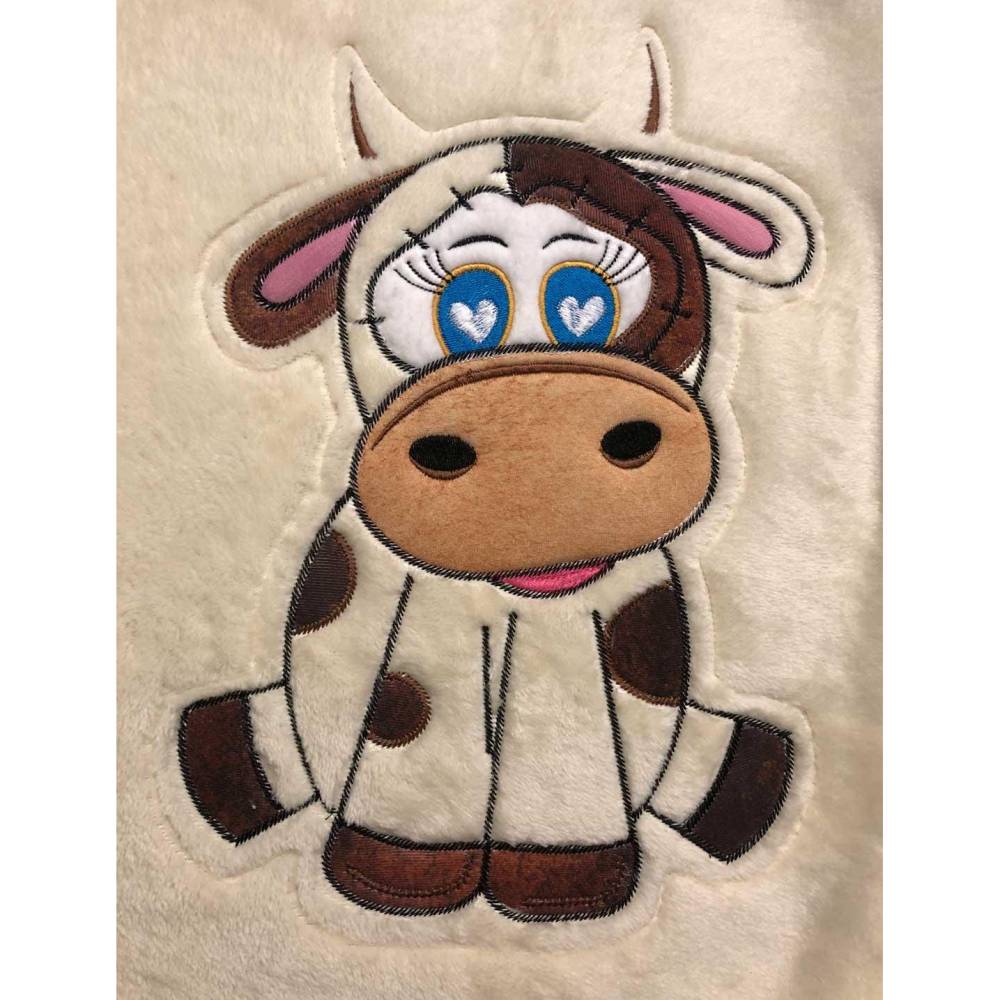 Stickdatei Applikation Kuh Helga in 3 Größen, Maschinenstickerei, Stickmuster mit Tiermotiv Bild 3