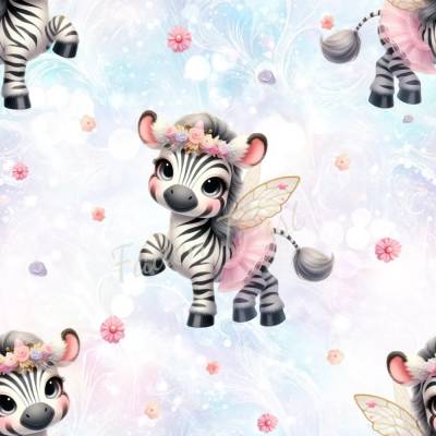 Stoff, Meterware - Zebra, Ballerina, Ballet, Prinzessin, Tanzerin, Tanzen, Sommer, Süß, Mädchenstoff