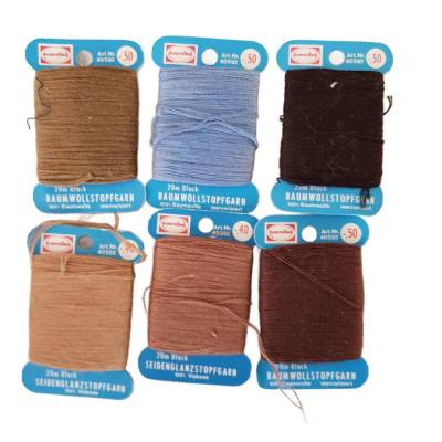 vintage, Konvolut - 10 x Stopfgarn in verschiedenen Farben, Länge 20m neu und gebraucht