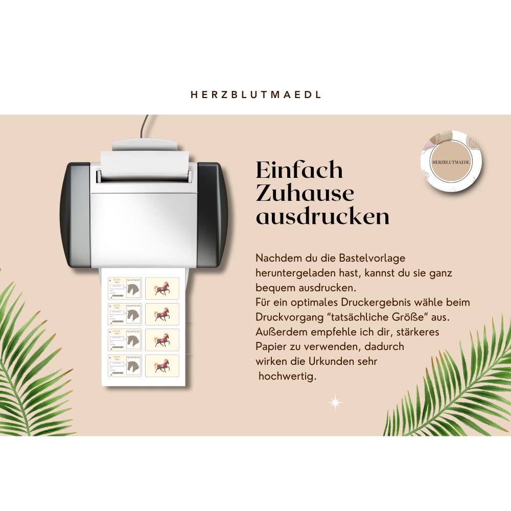 Pferde Party Mitgebsel Reiterpass: Bastelbogen für den Kindergeburtstag am Reiterhof A4 PDF-Datei zum ausdrucken Bild 3