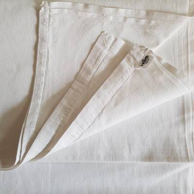 Vintage Bettlaken weiß Baumwolle 70er Jahre Aussteuer Heike 240x148 cm