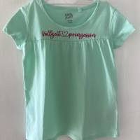 Mädchen T-Shirt, mit Schriftzug Vollzeitprinzessin, Gr.122, Farbe hellgrün,