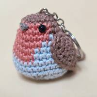 Gehäkeltes Rotkehlchen | Anhänger | Amigurumi | heimische Vögel | Handarbeit |Bag Charm