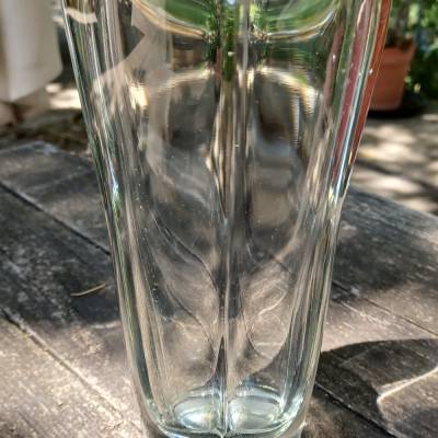 Murano Glas Vase Handarbeit – Original 70er Jahre, Vintage Design, H 19 cm, B 10 cm