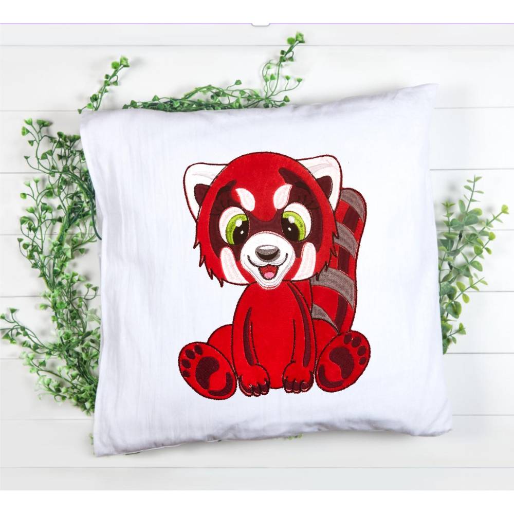 Stickdatei Applikation Panda Pitt in 3 Größen, Maschinenstickerei, Stickmuster mit Tiermotiv Bild 2