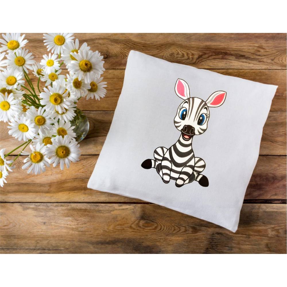 Stickdatei Applikation Zebra Sophie in 3 Größen, Maschinenstickerei, Stickmuster mit Tiermotiv Bild 2
