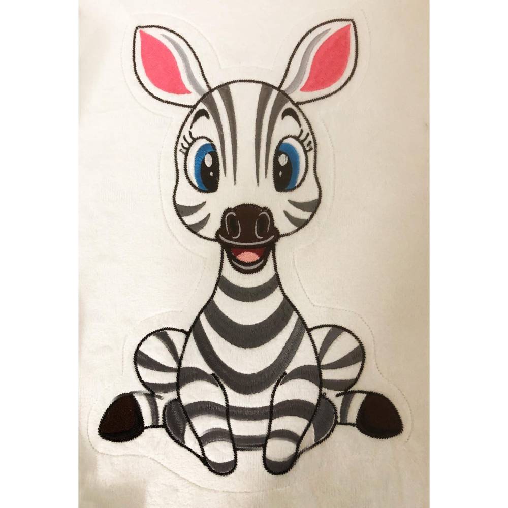 Stickdatei Applikation Zebra Sophie in 3 Größen, Maschinenstickerei, Stickmuster mit Tiermotiv Bild 6