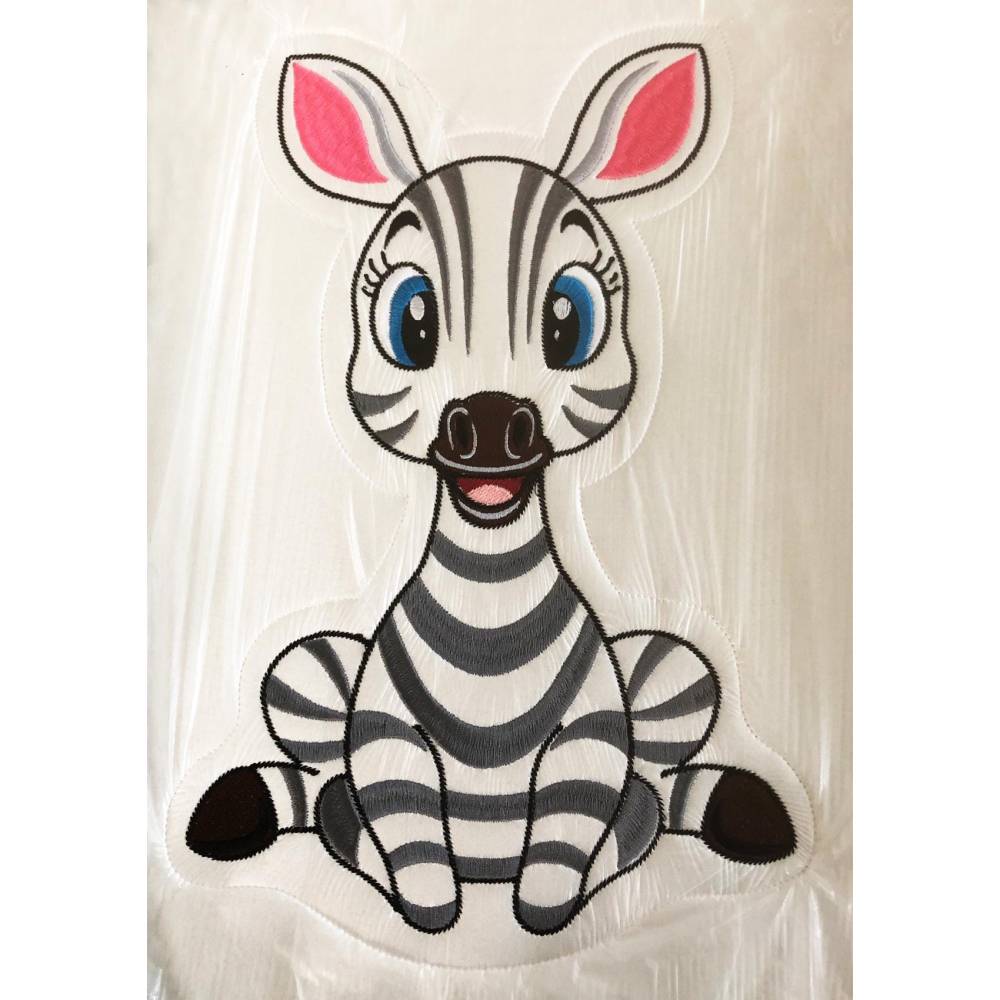 Stickdatei Applikation Zebra Sophie in 3 Größen, Maschinenstickerei, Stickmuster mit Tiermotiv Bild 7