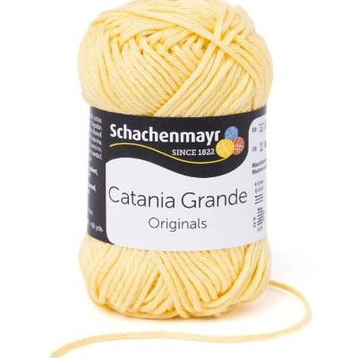 65,00 € / 1 kg Schachenmayr ’Catania Grande’ Baumwolle Wolle Garn z.B. für Shirts Tops Amigurumis Farbe: vanille / 3211