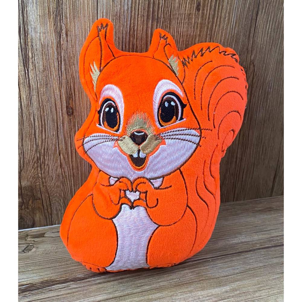 Stickdatei ITH Eichhörnchen Fritzi für Rahmen 13 x 18 cm, Maschinenstickerei, ITH Stickmuster mit Tiermotiv Bild 1