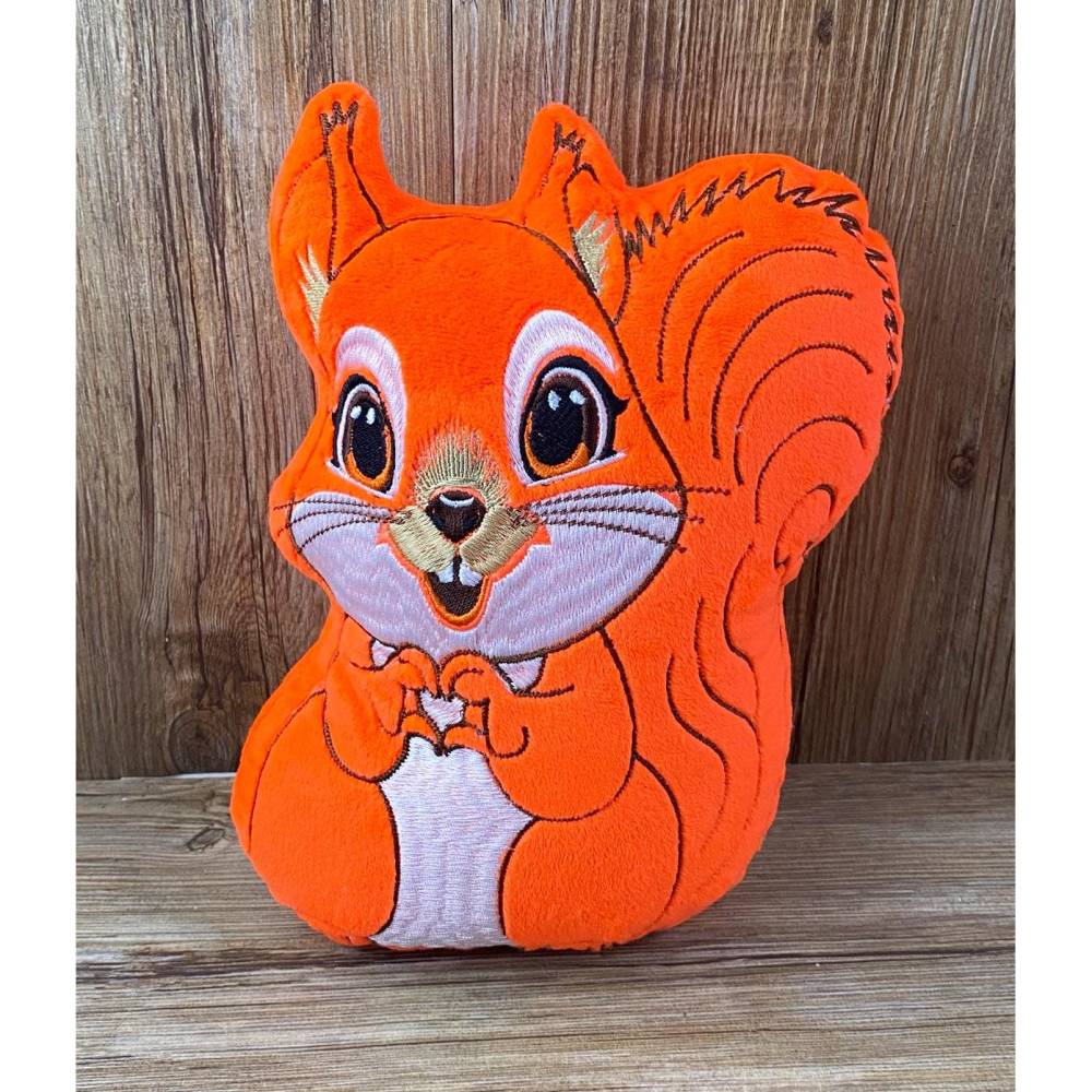 Stickdatei ITH Eichhörnchen Fritzi für Rahmen 13 x 18 cm, Maschinenstickerei, ITH Stickmuster mit Tiermotiv Bild 2