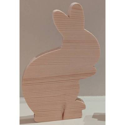 Osterhase aus Fichtenholz sitzend....