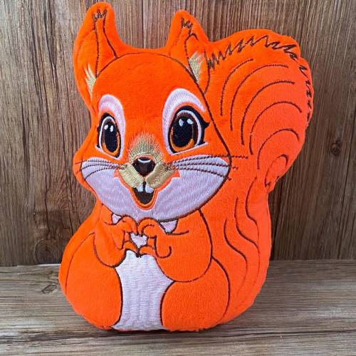 Stickdatei ITH Eichhörnchen Fritzi für Rahmen 20x30 cm, Maschinenstickerei, ITH Stickmuster mit Tiermotiv