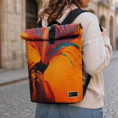 Rucksack Rolltop Damen & Herren – Wasserdicht, Handgemacht in Deutschland, Laptoprucksack 15 Zoll