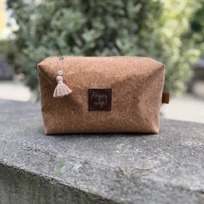 Kosmetiktasche "Fiby Kork" "Finger Weg" aus Kork in uni FibyK301