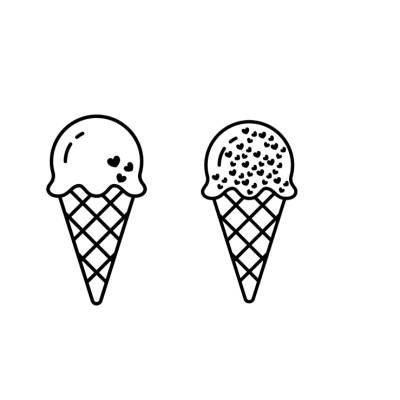Waffeleis Bundle PNG SVG Datei - Download Plotterdatei - Plotter File - Eis Ice Icecream Waffle ice cream