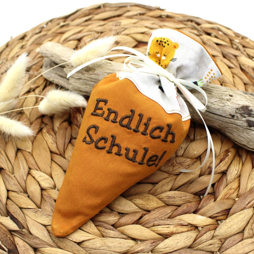 ITH Stickdatei zweifarbig Schultüte Zuckertüte aus Stoff Blankodatei verschiedene Größen Bild 3