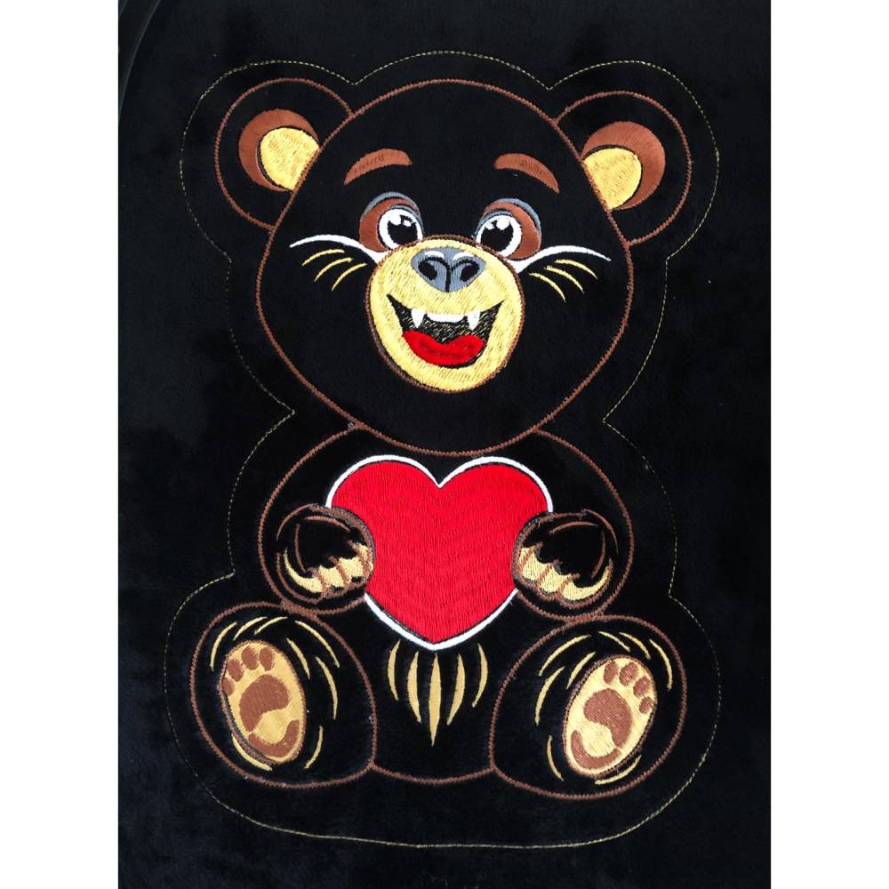 Stickdatei Applikation Bär Fred in 3 Größen, Maschinenstickerei, Stickmuster mit Tiermotiv Bild 6