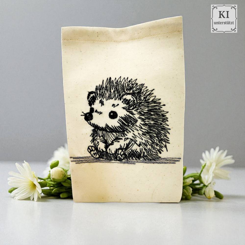 Stickdateien Set Igel im Scribble Stil inkl. ITH – 6 Motive für 10x10 cm Rahmen Bild 5