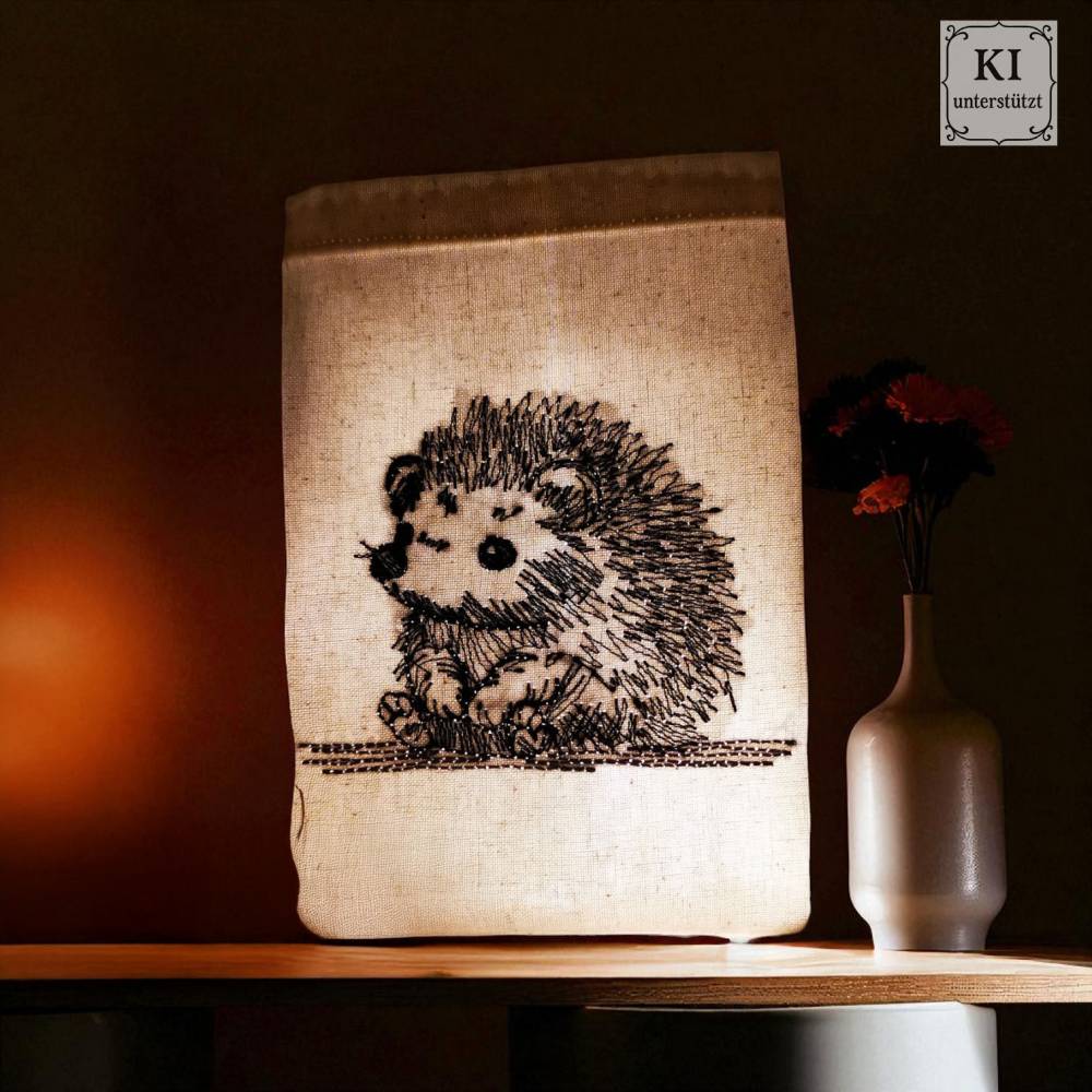 Stickdateien Set Igel im Scribble Stil inkl. ITH – 6 Motive für 10x10 cm Rahmen Bild 9