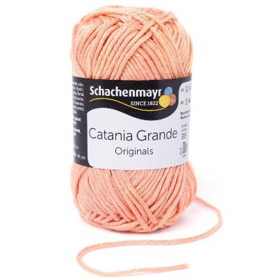 65,00 € / 1 kg Schachenmayr ’Catania Grande’ Baumwolle Wolle Garn z.B. für Shirts Tops Amigurumis Farbe: aprikose / 3210
