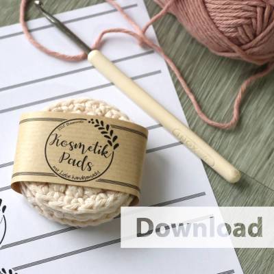 Geschenkverpackung für selbstgemachte Kosmetikpads – Banderole zum Selbstausdrucken - Printable Download 