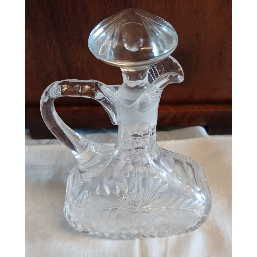 Vintage Kristall Karaffe 14 cm – Kleine Karaffe aus Kristallglas, zeitlos & edel