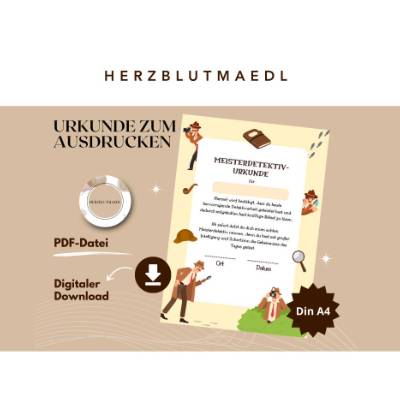 Kindergeburtstag Detektiv-Urkunden – Das perfekte Gastgeschenk für unvergessliche Kinderparty