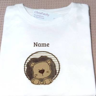 Kindershirt Löwe personalisiert – Geburtstagsshirt, Geschenk, Schulkind, 100% Baumwolle