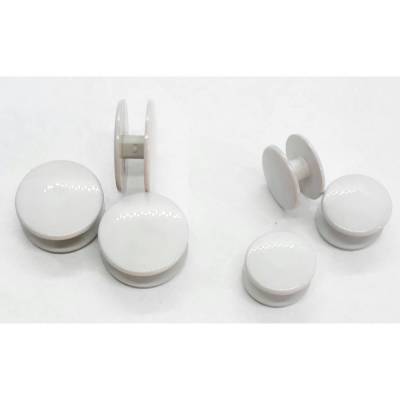 6 Stück Doppelknöpfe Wäsche- Lochgummi H-Knöpfe glatt 11mm 15mm Steg 4mm Hellgrau