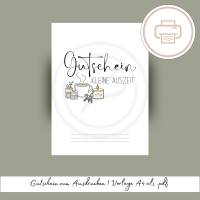 Gutschein Kleine Auszeit, druckbares Last Minute Geschenk Druckvorlage Gutschein verschiedene Anlässe