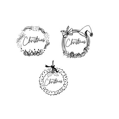 Weihnachtskranz Christmas Wreath Bundle SVG PNG Datei - Download Plotterdatei - Plotter File - Weihnachten